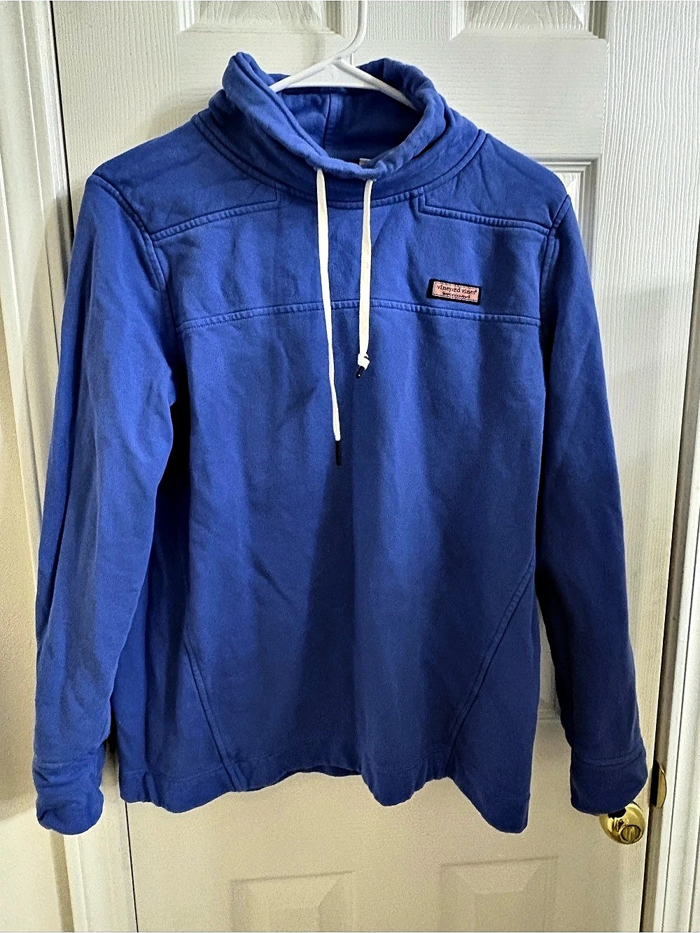 Vineyard Vines Funnel Neck Terry Pullover Blue Small Like New